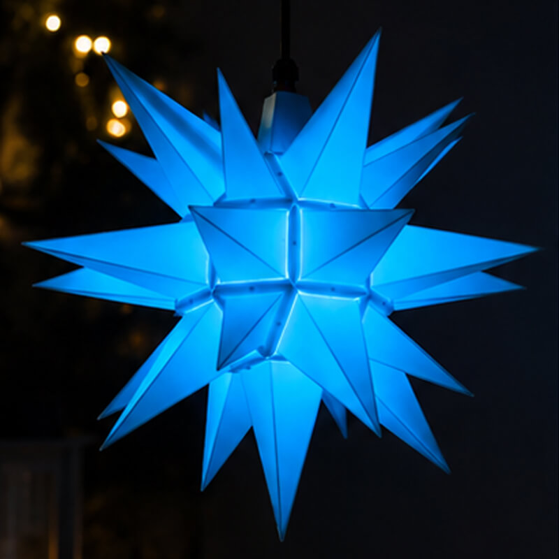 Herrnhut Star 40cm lit up in blue