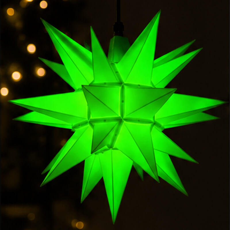Herrnhut Star 40cm lit up in green