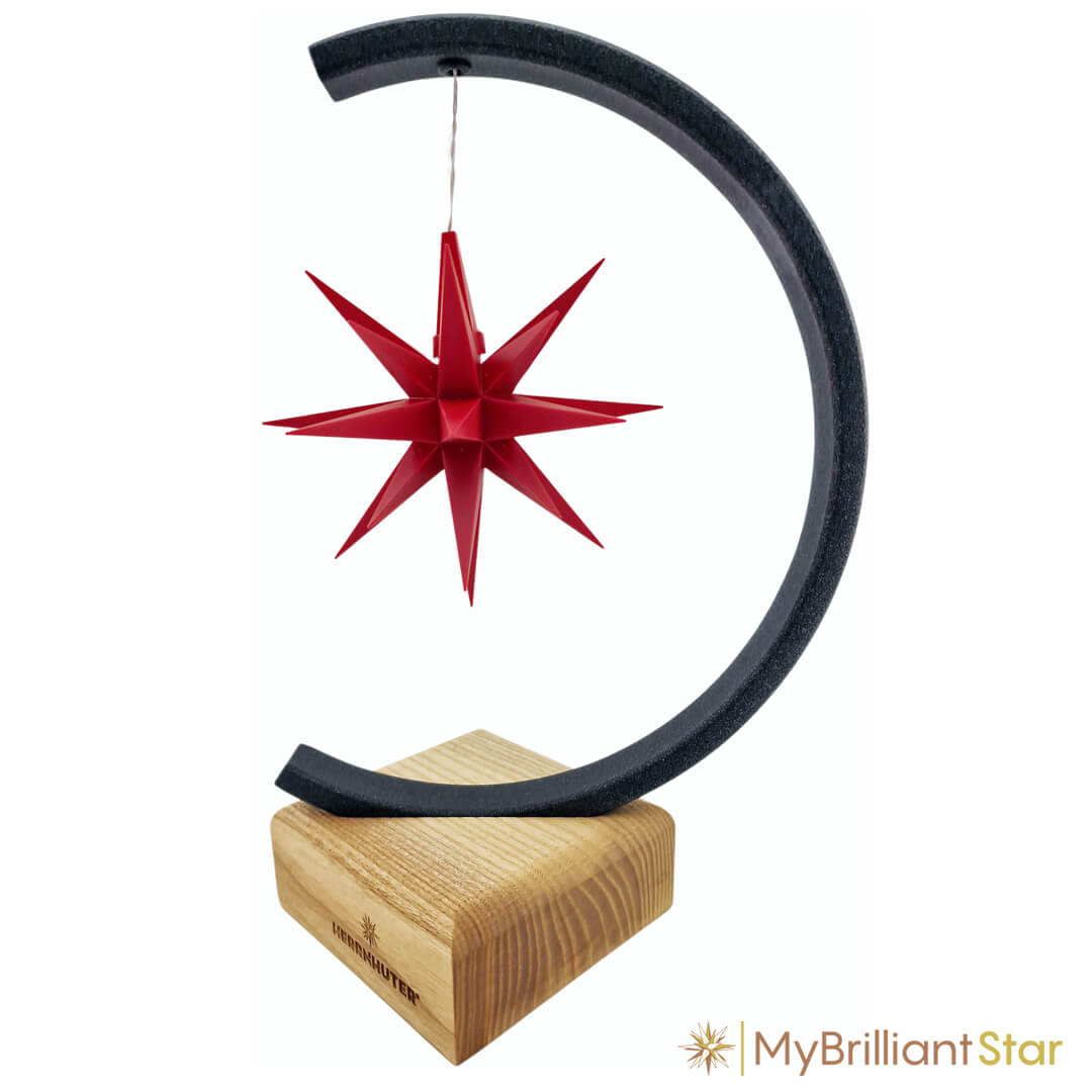 Star bow metal with red plastic star from Herrnhuter