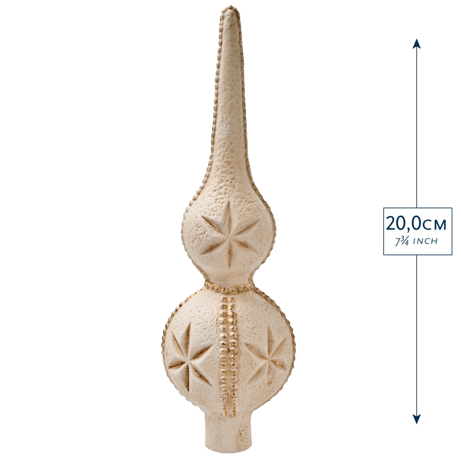 Christmas Tree topper 'Stars' displayed with measurement.