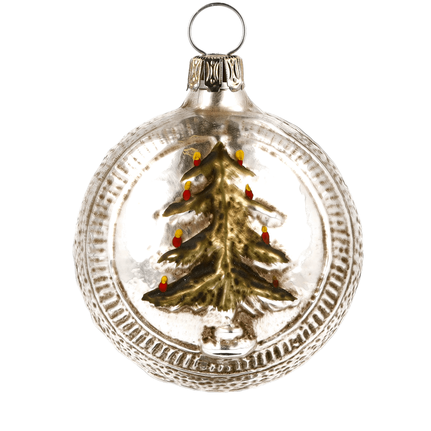 MAROLIN® - Glass ornament "Ball with tree and stars"