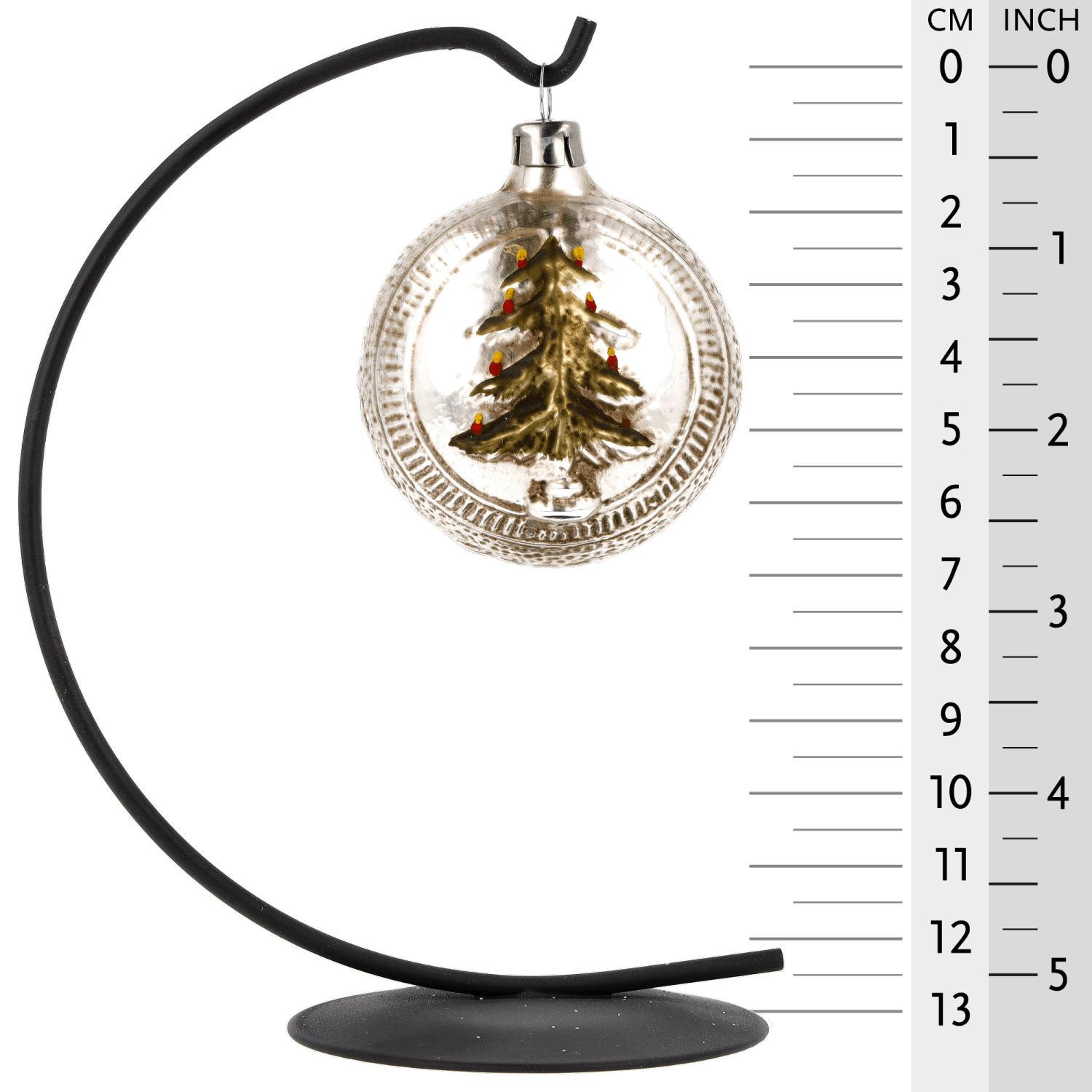 MAROLIN® - Glass ornament "Ball with tree and stars"