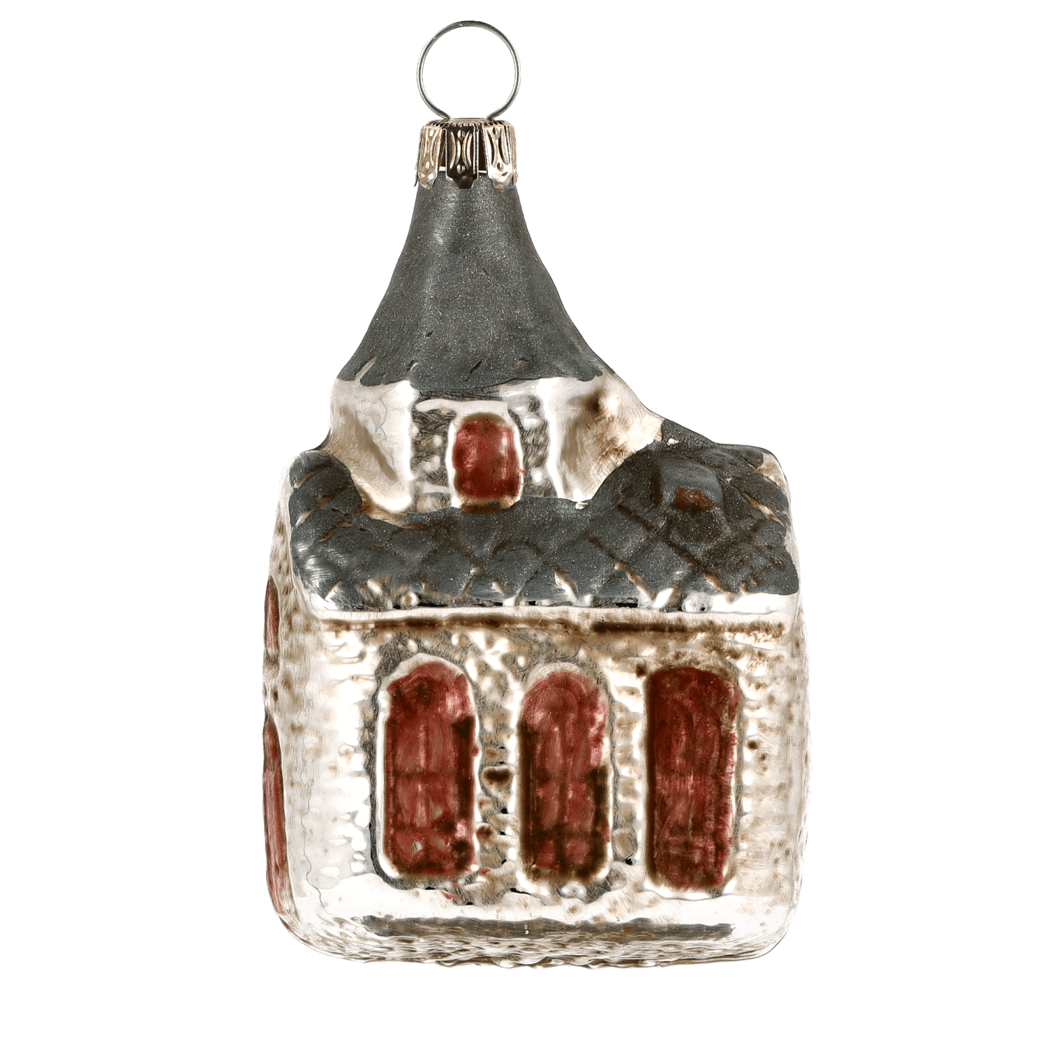 MAROLIN® - Glass ornament "Church with blue roof"