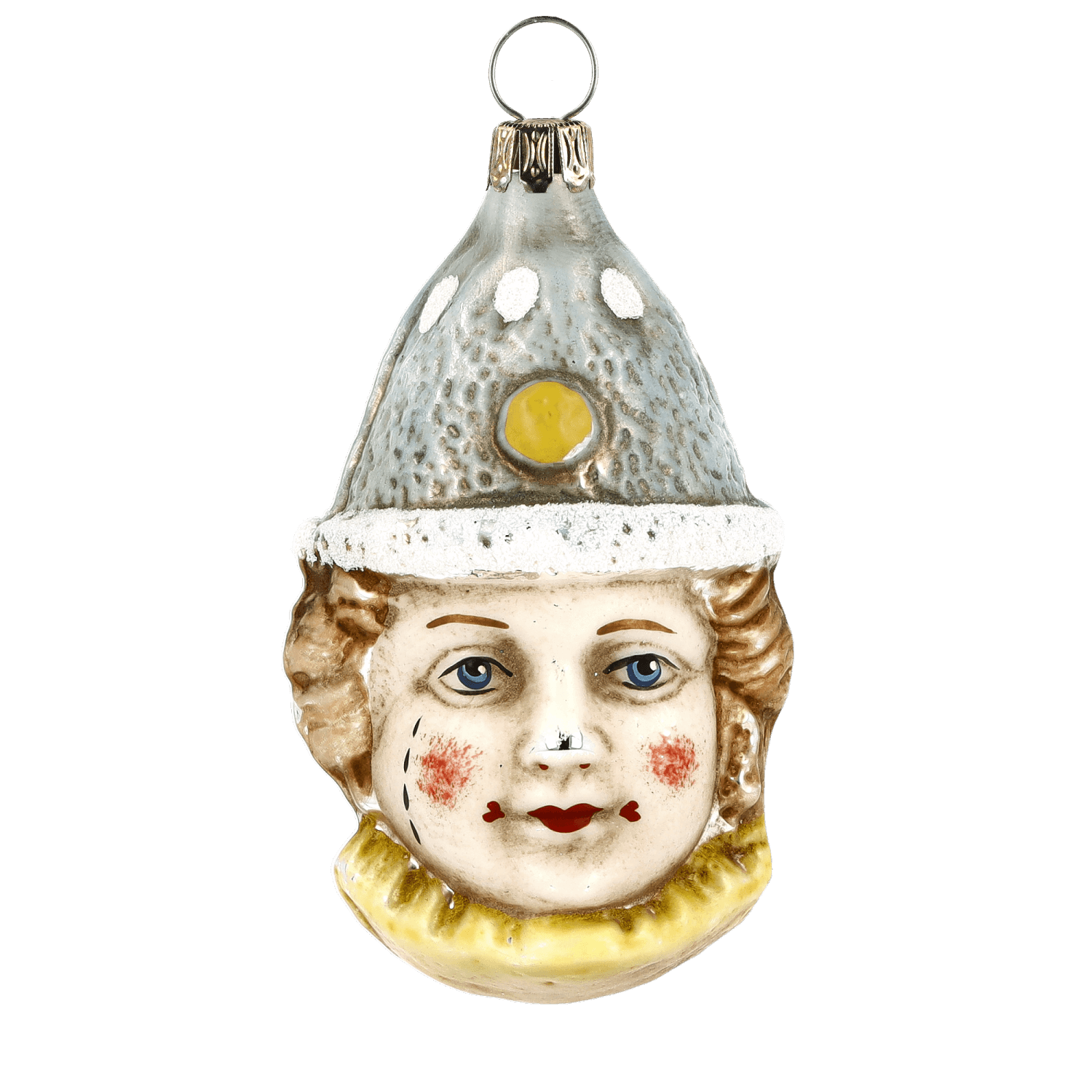 MAROLIN® - Glass ornament "Clown with blue hat"