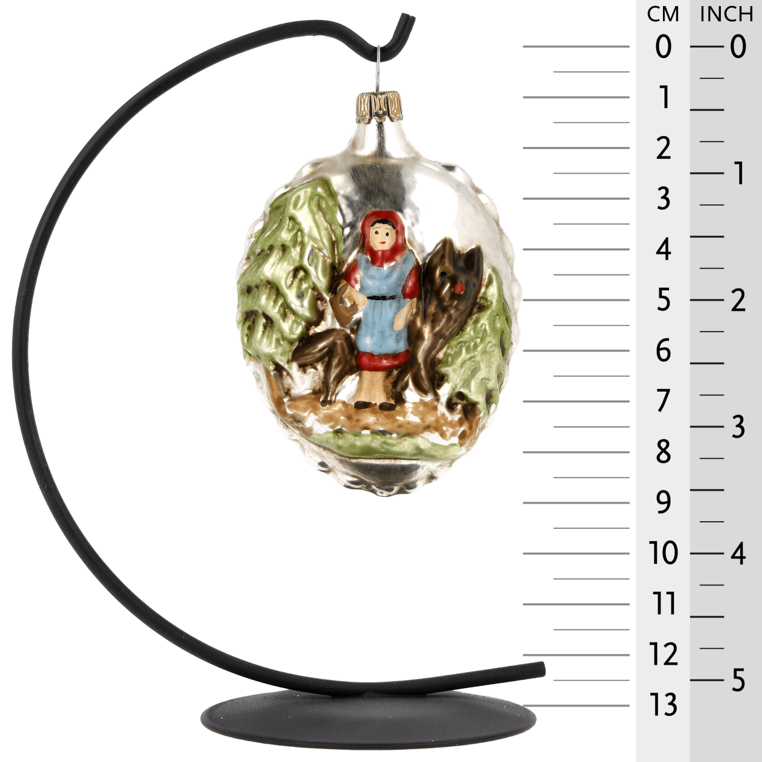 MAROLIN® - Glass ornament "Little Red Riding Hood" on a star bow
