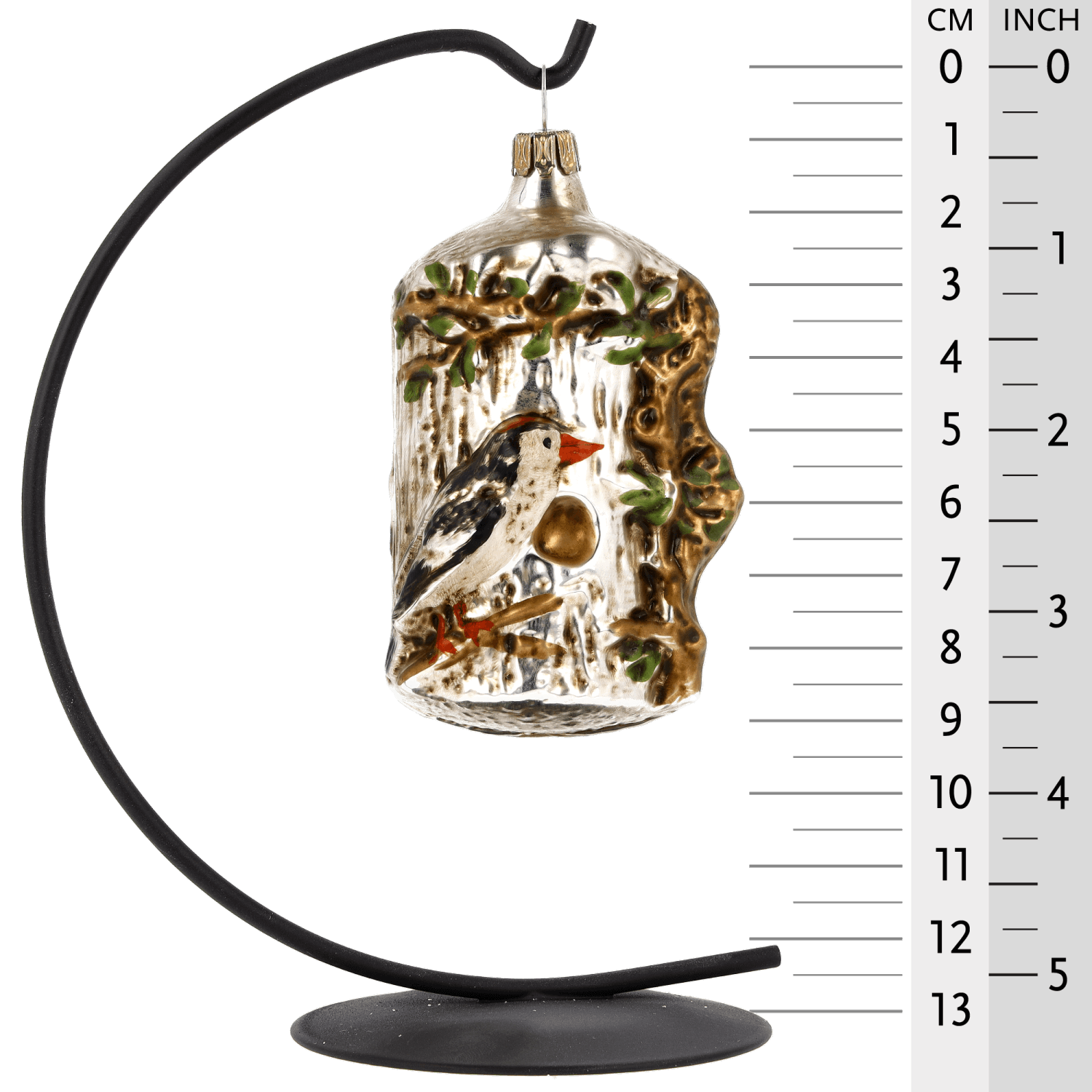 MAROLIN® - Glass ornament "Tree trunk with bird"