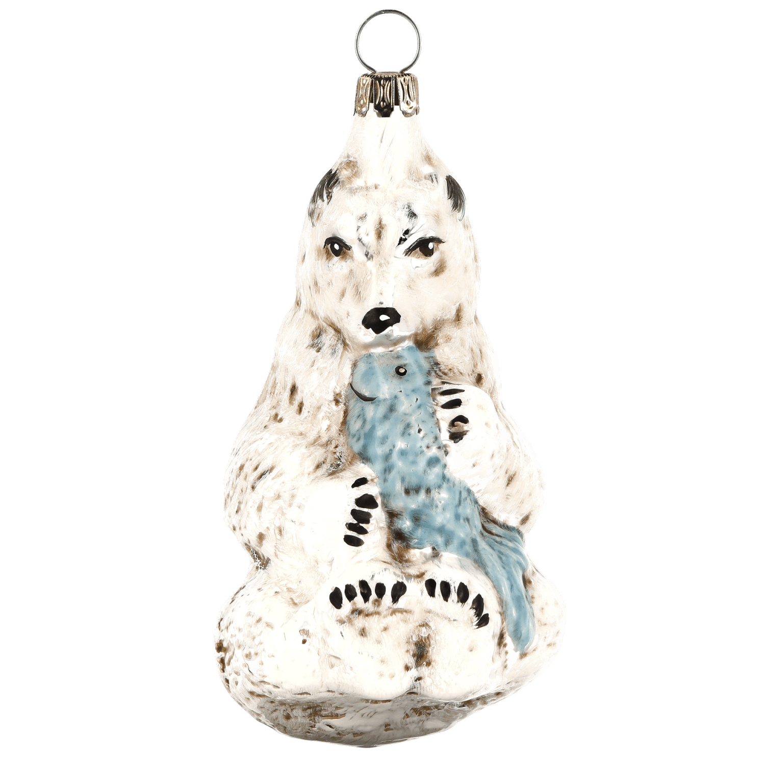 MAROLIN® - Glass ornament "Polar bear with fish"