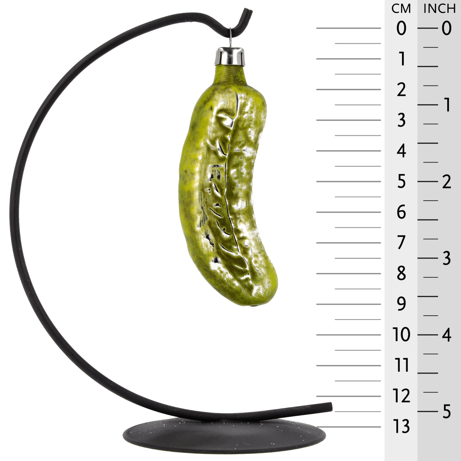 MAROLIN® - Glass ornament "Medium size pickle" on star bow