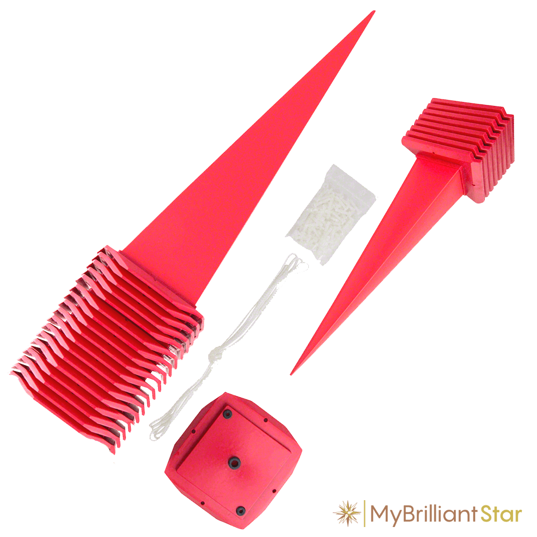 parts of Original Herrnhut plastic star, red, ~ 130 cm / 51 inch ø