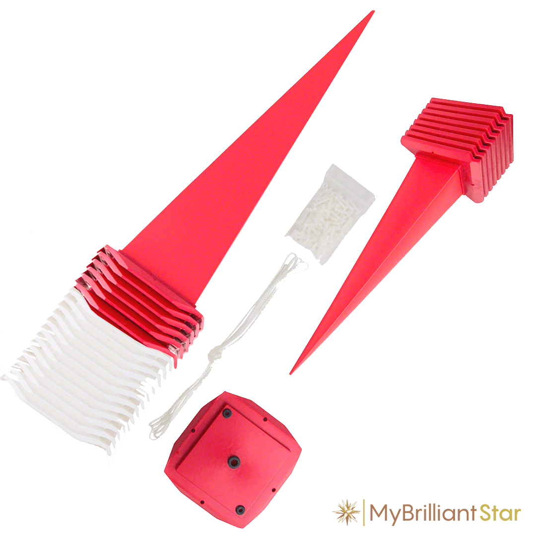 parts for Original Herrnhut plastic star, white / red, ~ 130 cm / 51 inch ø