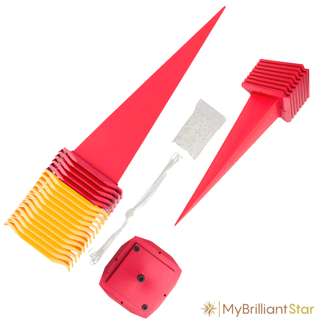 parts for Original Herrnhut plastic star, yellow / red, ~ 130 cm / 51 inch ø