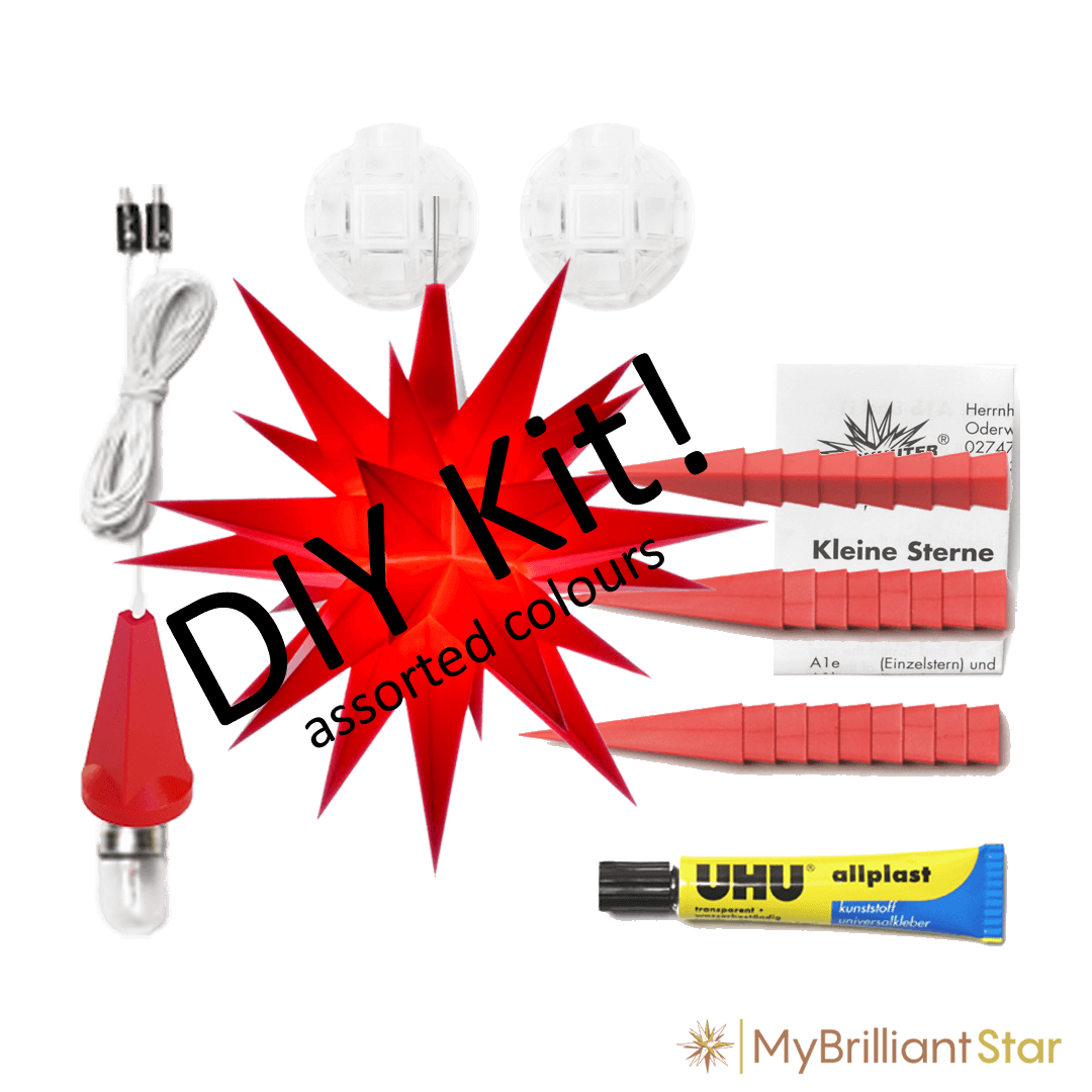 DIY Kit - Original Herrnhut plastic star, ~ 13 cm / 5 inch ø