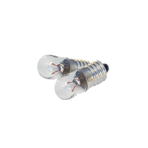 E10/6.3V spare bulbs for Plastic Star ~ 13 cm / 5 inch ø, set of 2