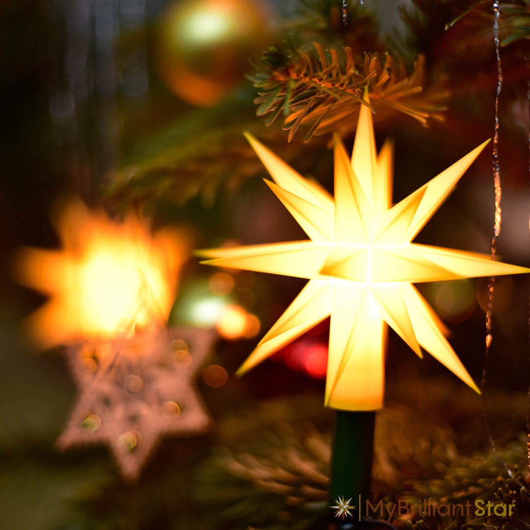 Original Herrnhut plastic star chain, white, ~ 12 m / 470 inch length