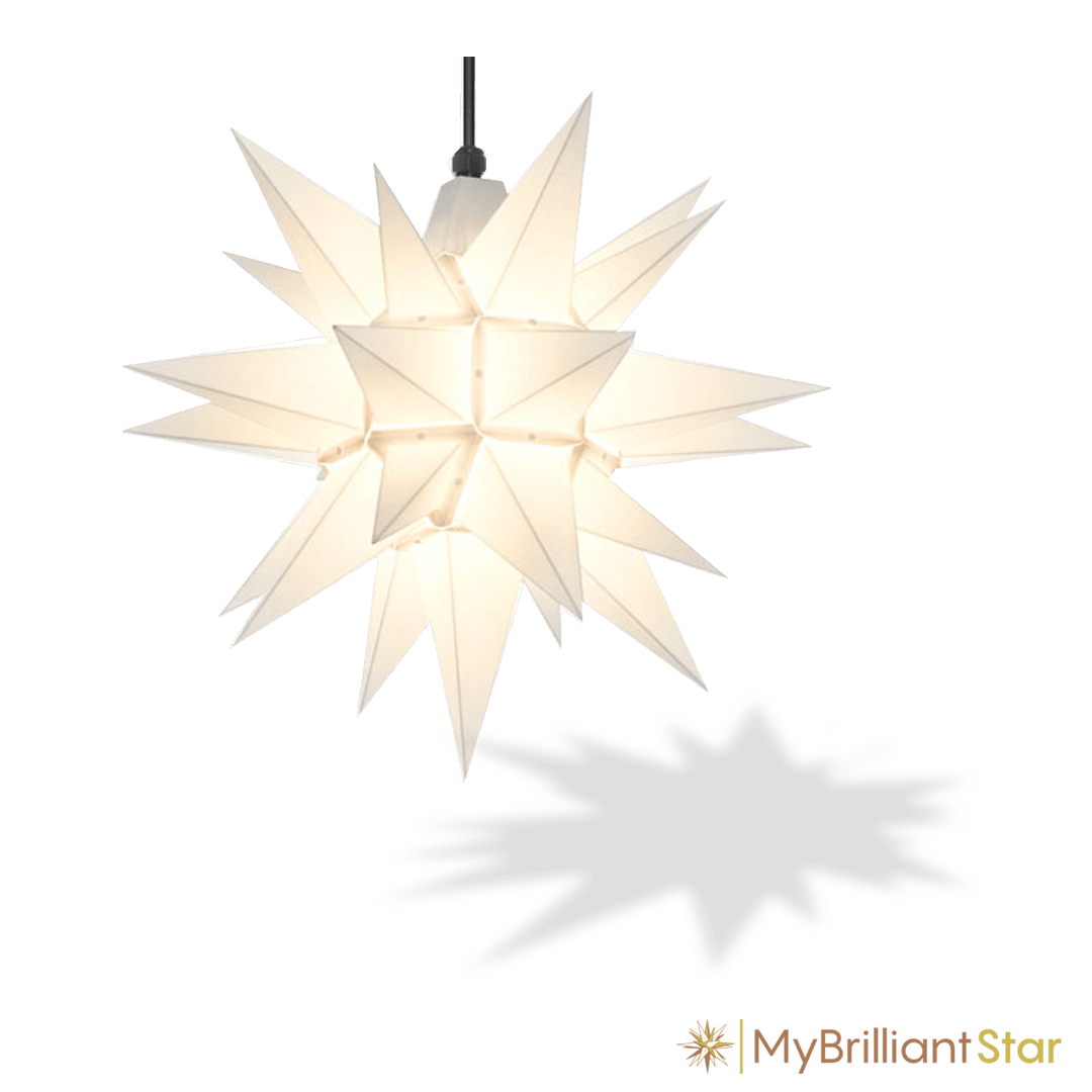 Original Herrnhut plastic star, white, ~ 40 cm / 16 inch ø