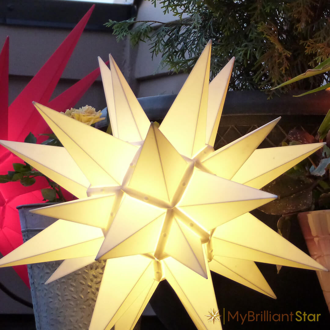 Original Herrnhut plastic star, white, ~ 40 cm / 16 inch ø