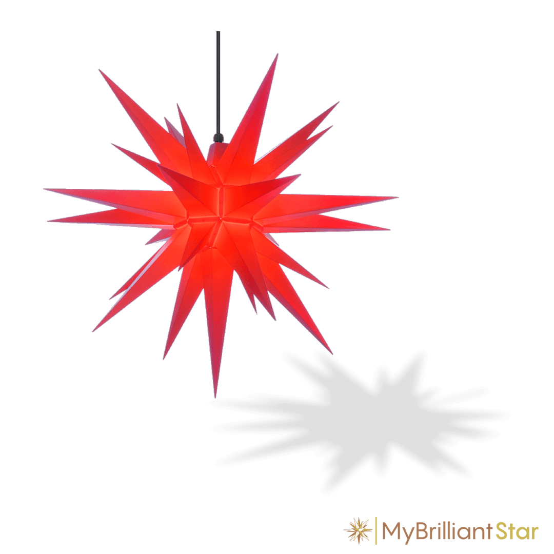 Original Herrnhut plastic star, red, ~ 70 cm / 27 inch ø