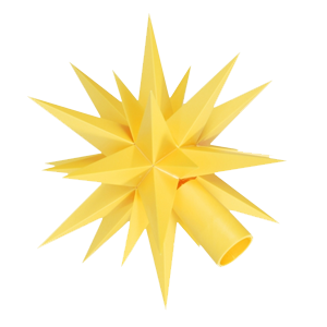 Spare star for plastic star chain ~ 13 cm / 5 inch ø, yellow