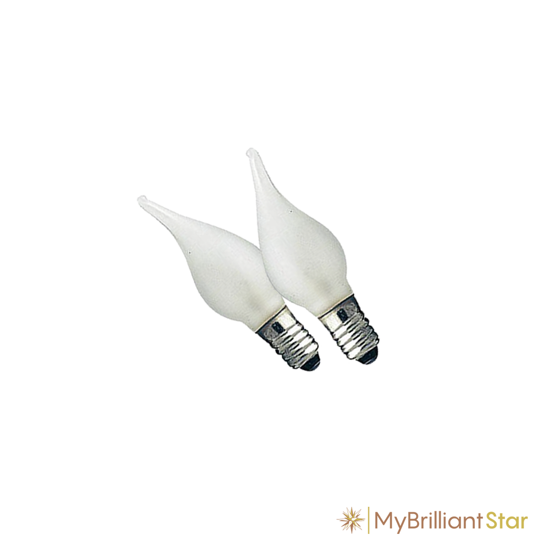 LED Flame Bulb Filament - E10 Socket - 12V, set of 2