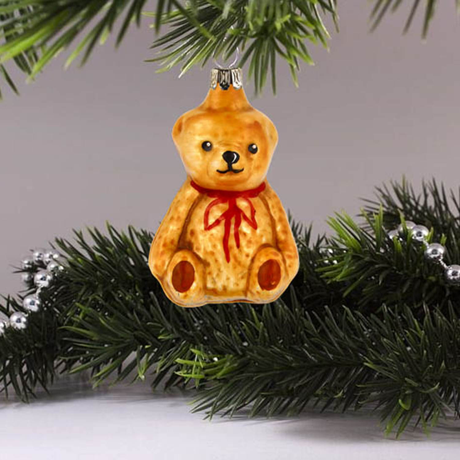 MAROLIN® - Glass ornament "Little Teddy bear sitting"