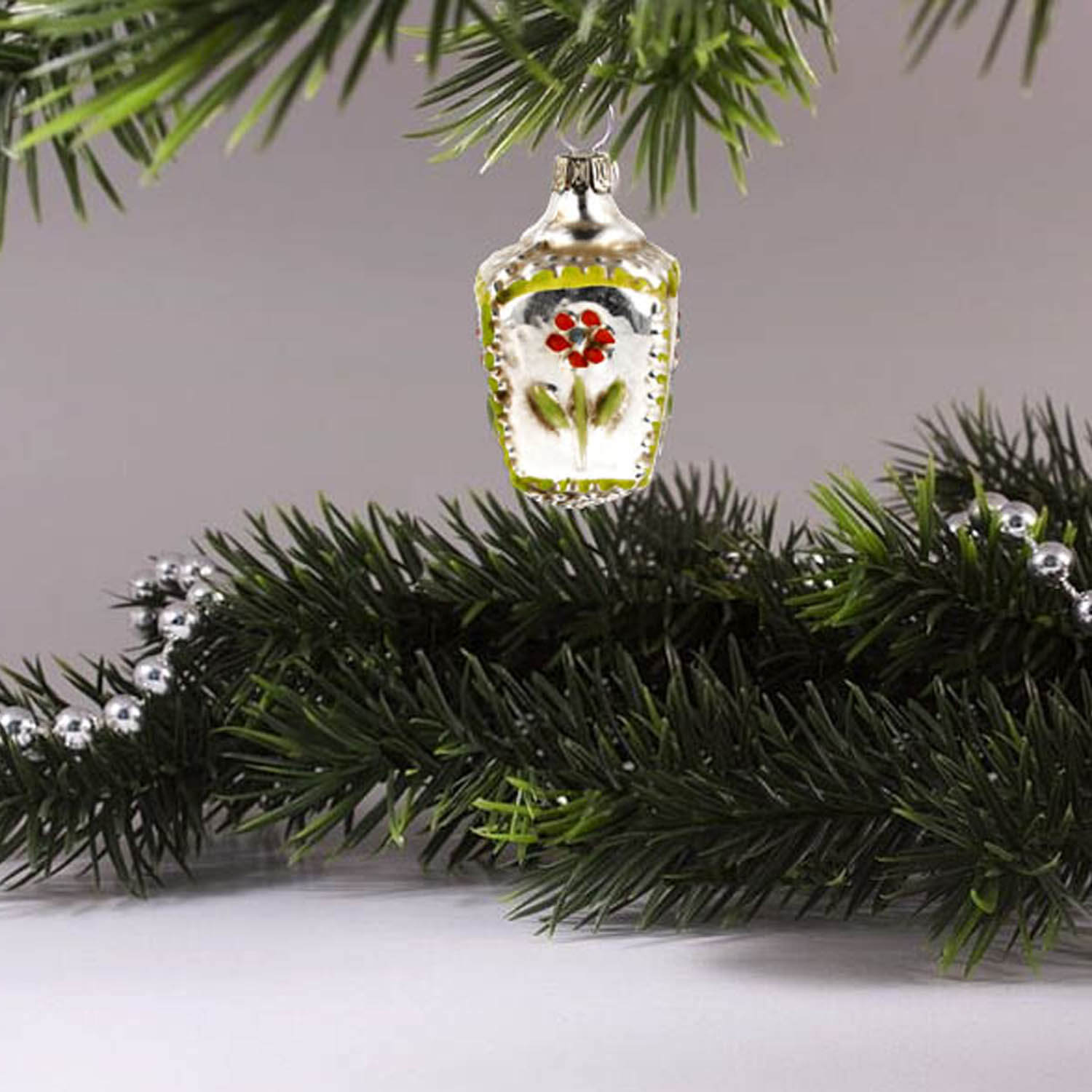 MAROLIN® - Miniature glass ornament "Basket with flowers"