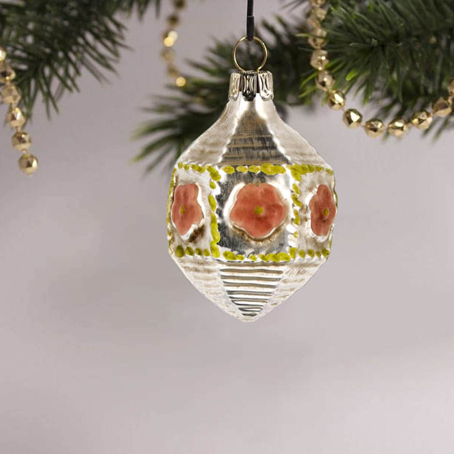 MAROLIN® - Miniature glass ornament "Hexagon rose"