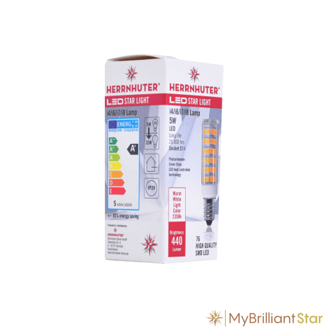 Ampoule de rechange LED, E12, 5W pour Paper Star ~ 40 - 80 cm / 16-32 pouces ø