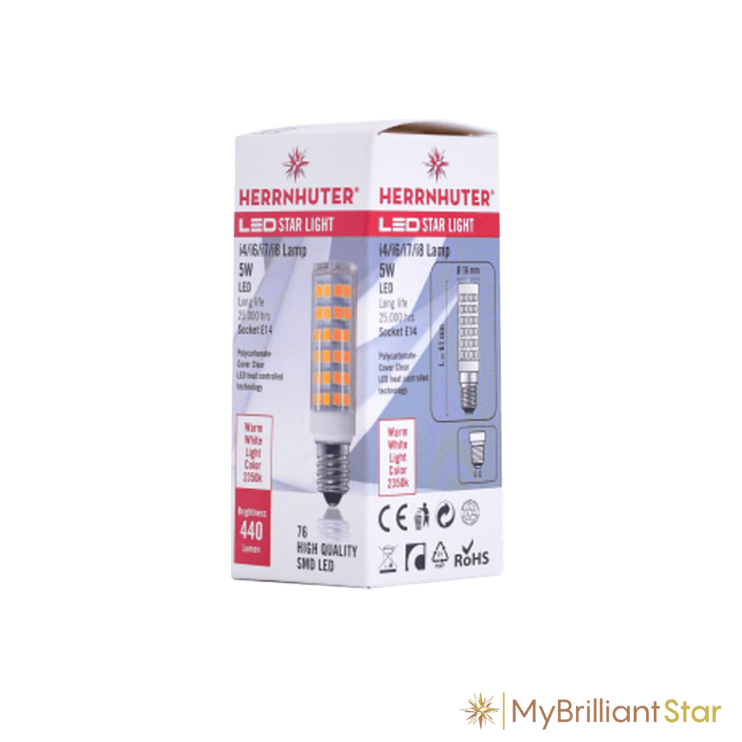 Ampoule de rechange LED, E12, 5W pour Paper Star ~ 40 - 80 cm / 16-32 pouces ø