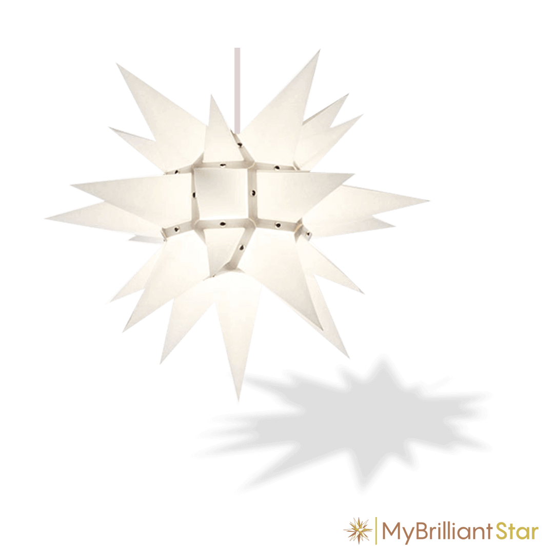 Original Herrnhut paper star, white, ~ 40 cm / 16 inch ø