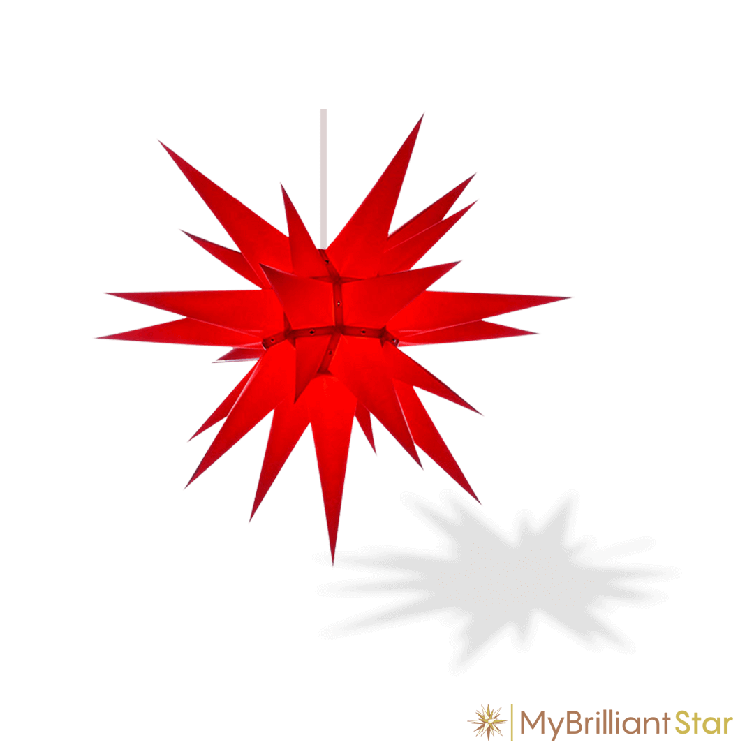 Original Herrnhut paper star, red, ~ 60 cm / 24 inch ø
