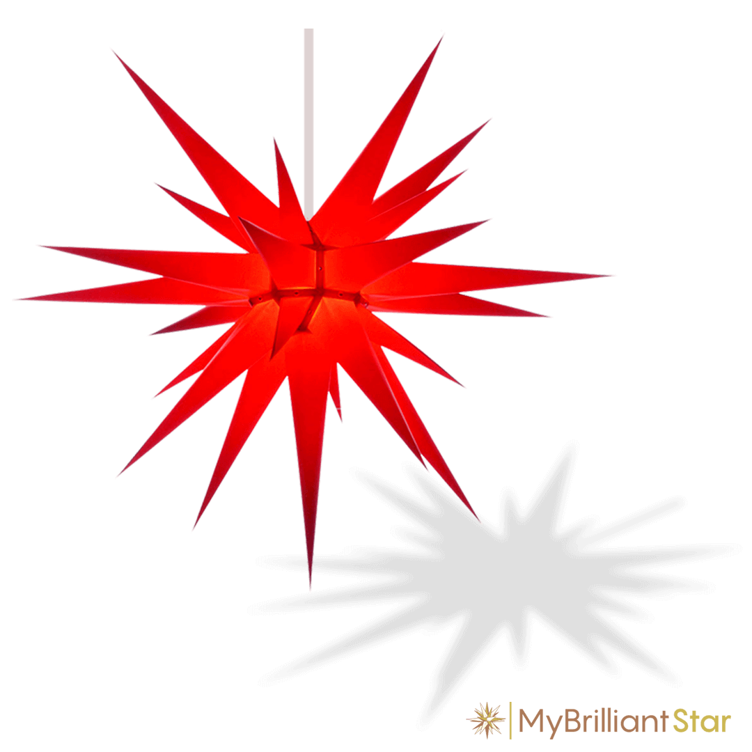 Original Herrnhut paper star, red, ~ 80 cm / 32 inch ø