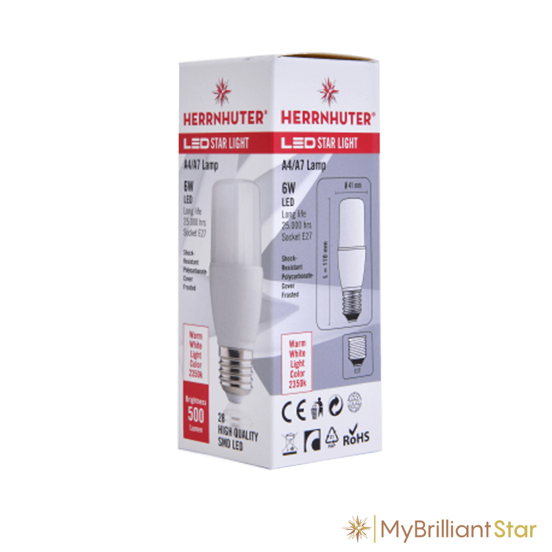 Ampoule de rechange LED, E26, 6W pour étoile en plastique ~ 40 - 70 cm / 16-27 pouces ø