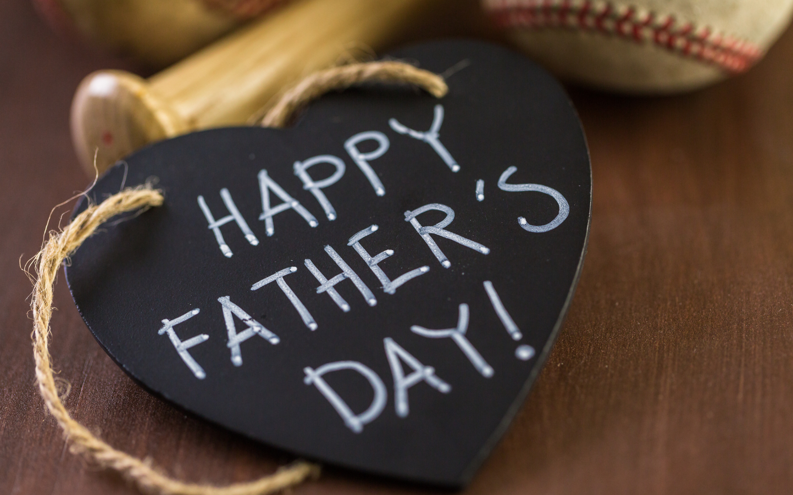 Black Heart with writing: Happy Father's Day!