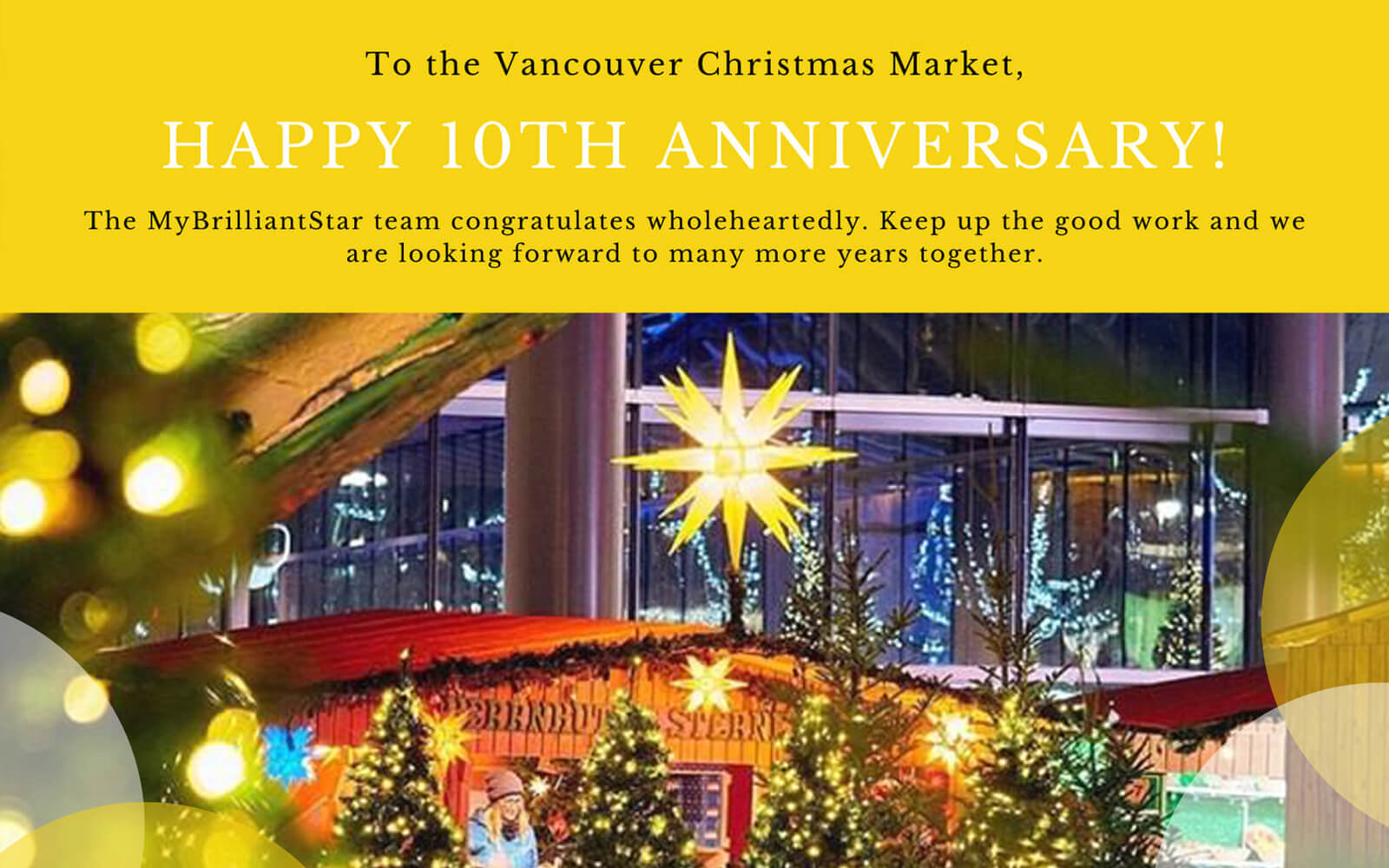 10 YEARS VANCOUVER CHRISTMAS MARKET