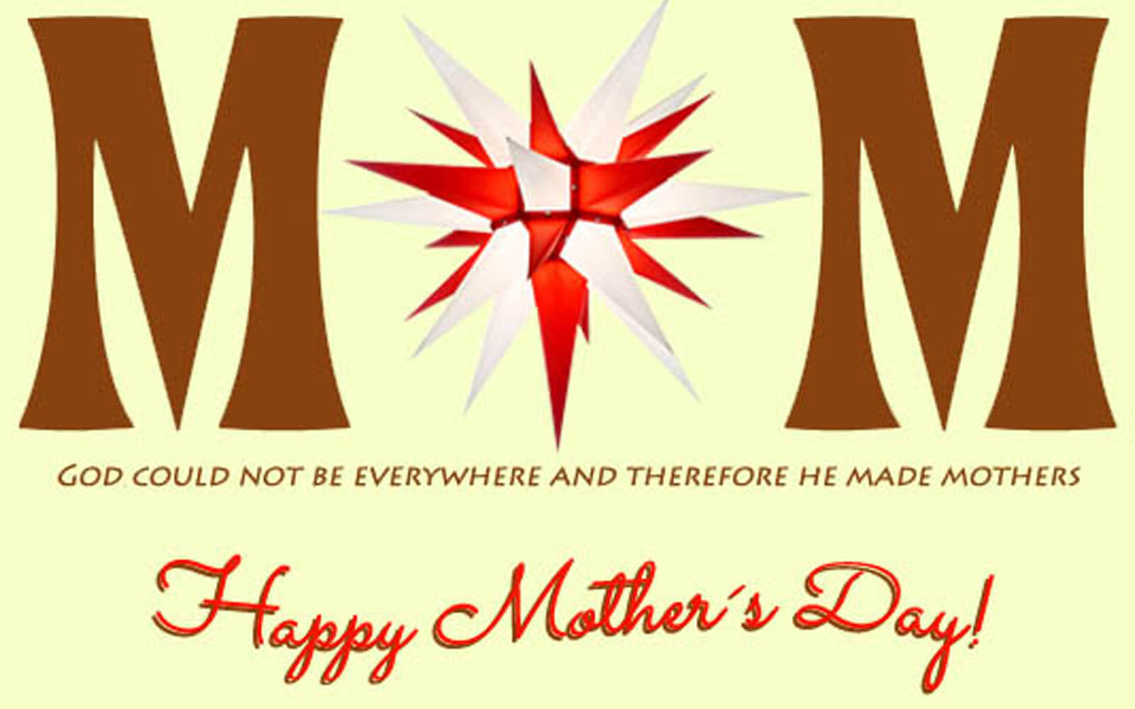 Mothers Day 2015 with Herrnhuter Star