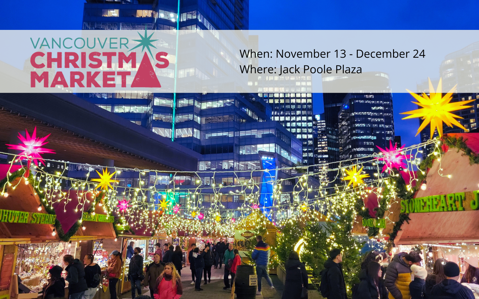 COME AND SEE US AT THE VANCOUVER CHRISTMAS MARKET