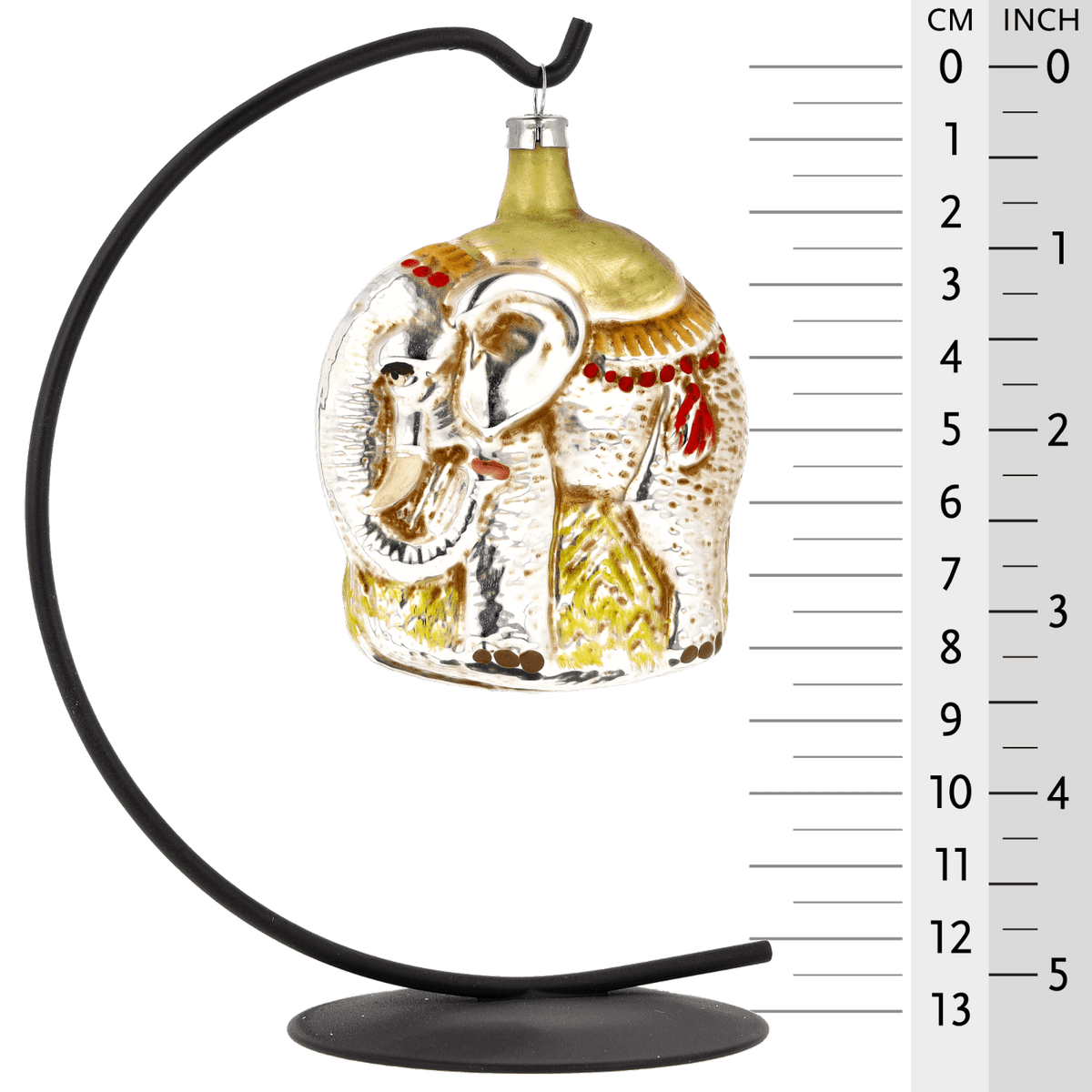 MAROLIN® - Glass ornament &quot;Elephant&quot; on star bow