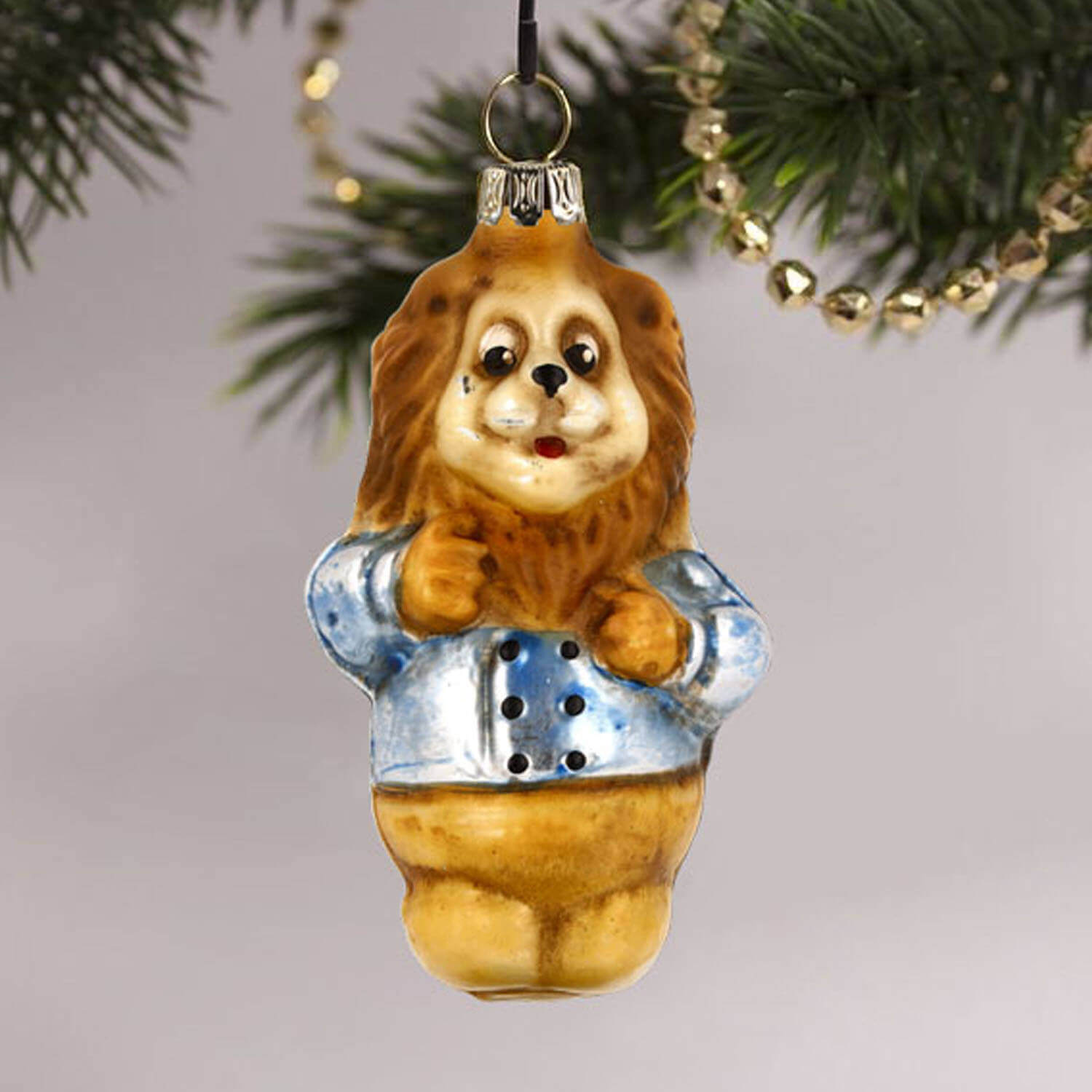 MAROLIN® - Glass ornament "Lion with jacket"