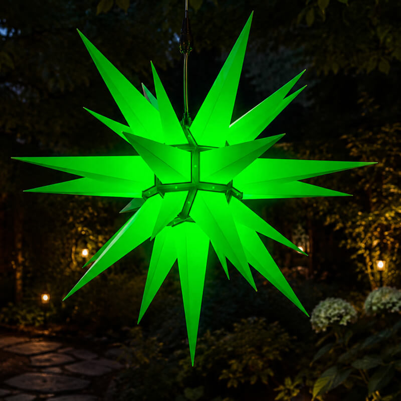 Herrnhut Star 130cm lit up in green