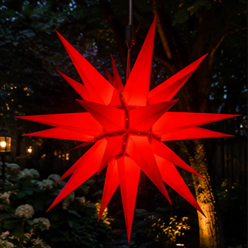 Original Herrnhut plastic star, red, ~ 130 cm / 51 inch ø