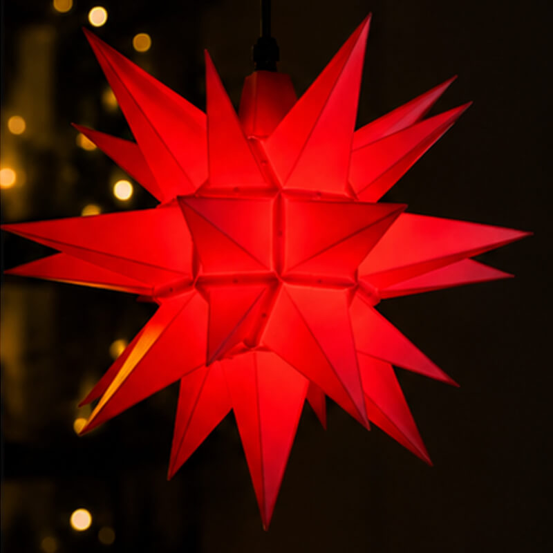 Herrnhut Star 40cm lit up in red
