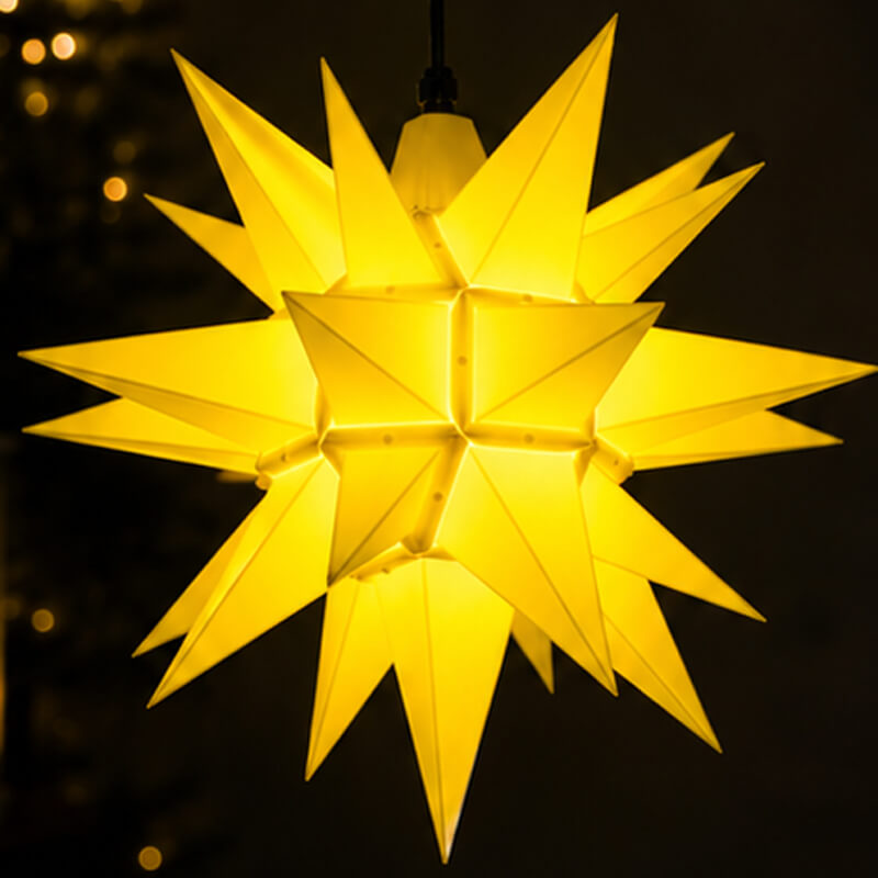 Herrnhut Star 40cm lit up in yellow