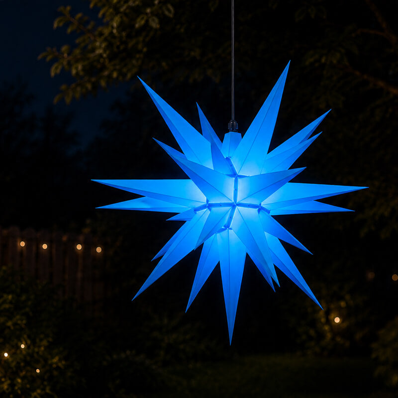 Herrnhut Star 70cm lit up in blue