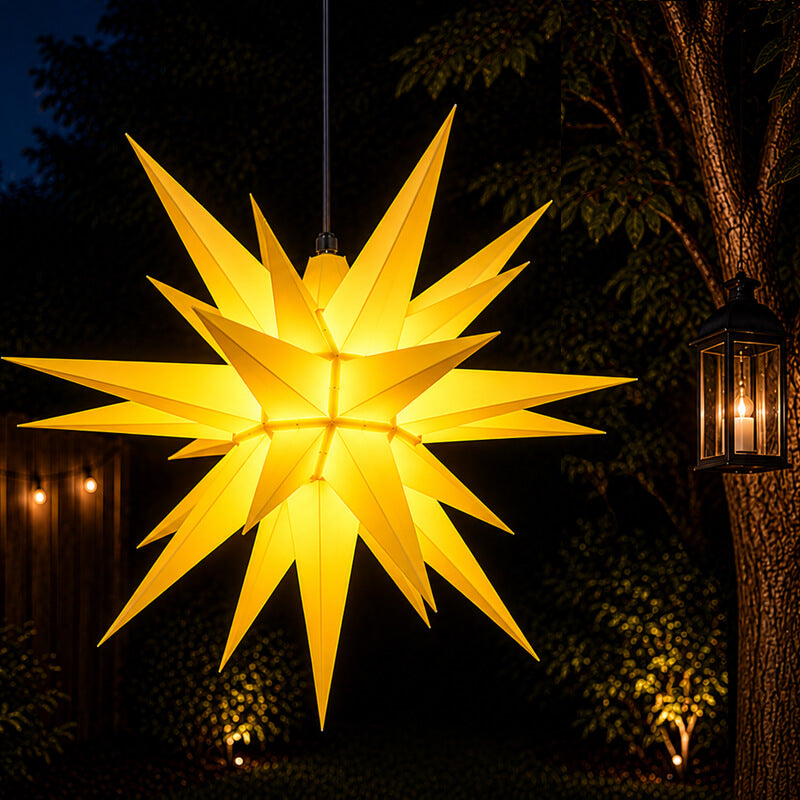 Herrnhut Star 70cm lit up in yellow
