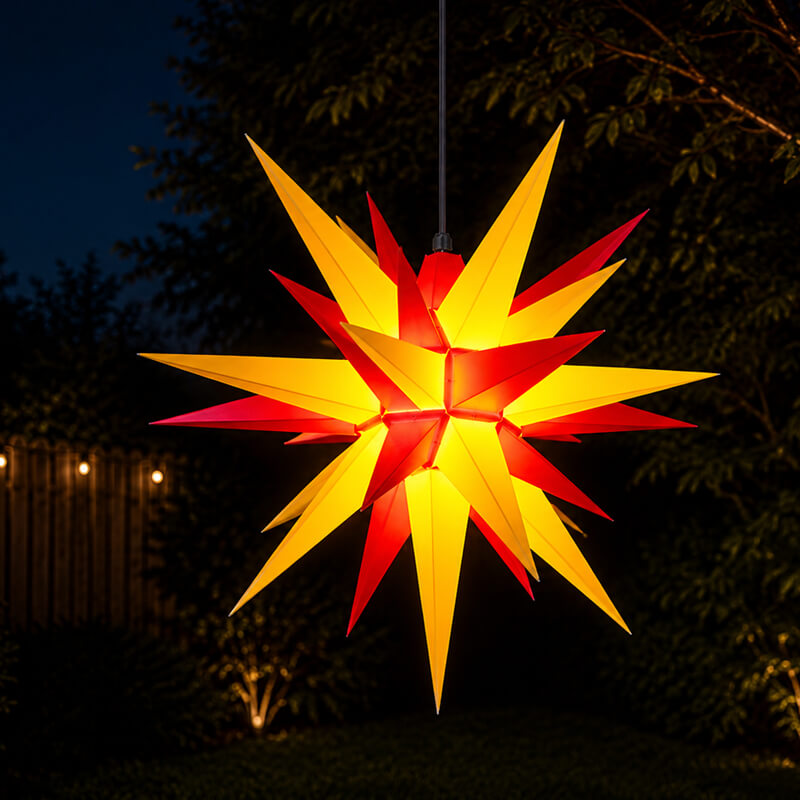 Herrnhut Star 70cm lit up in yellow-red