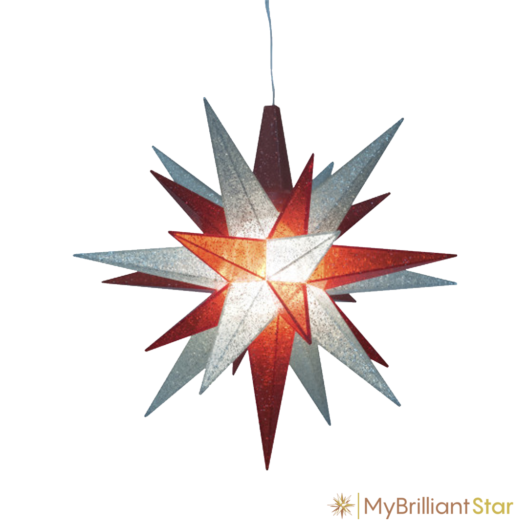 Advent calendar 2024 red/silver-glitter