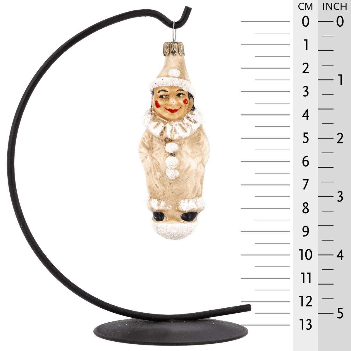 Christmas ornament &quot;Little clown with glitter&quot; on star bow