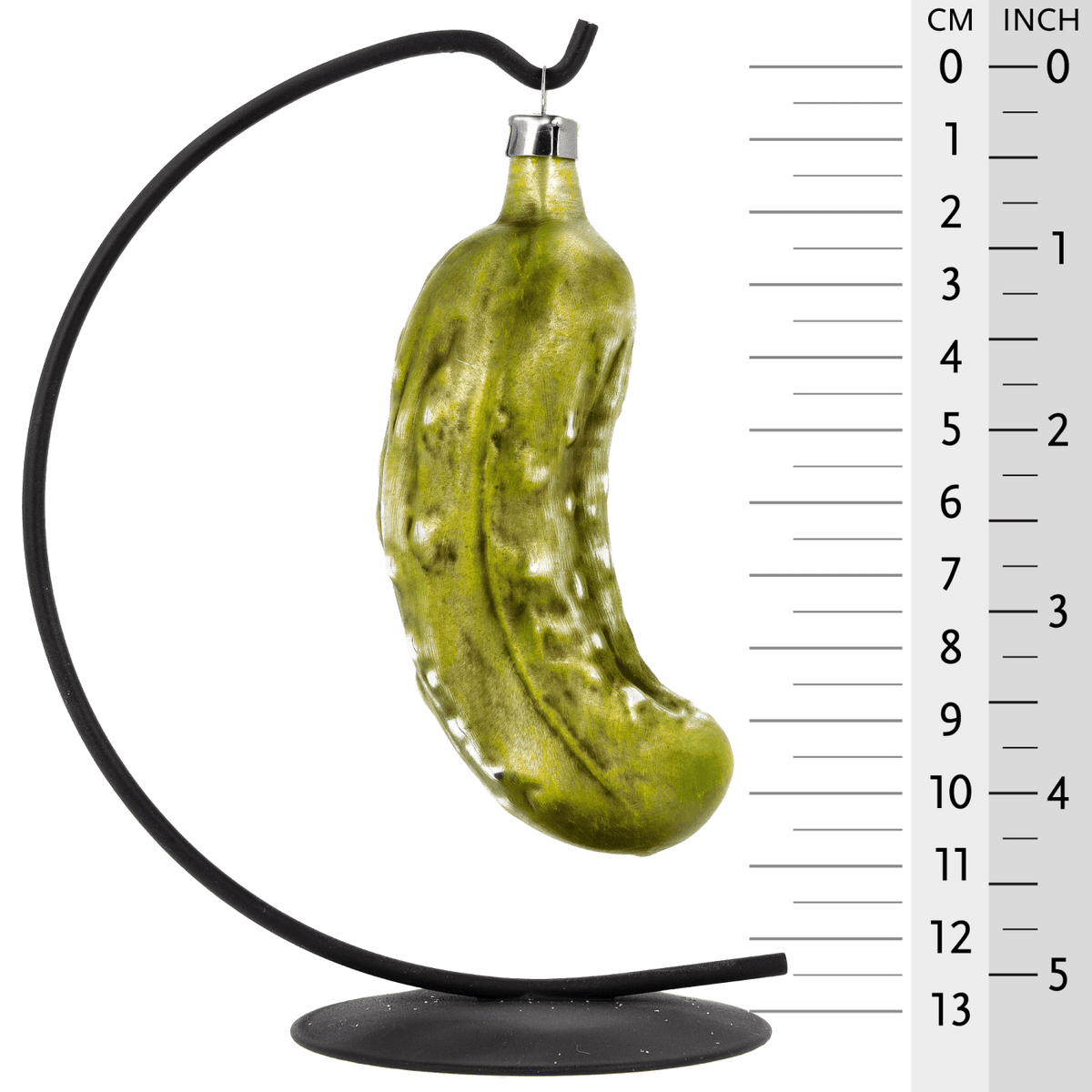 MAROLIN® - Glass ornament &quot;Large pickle on Star Bow&quot;
