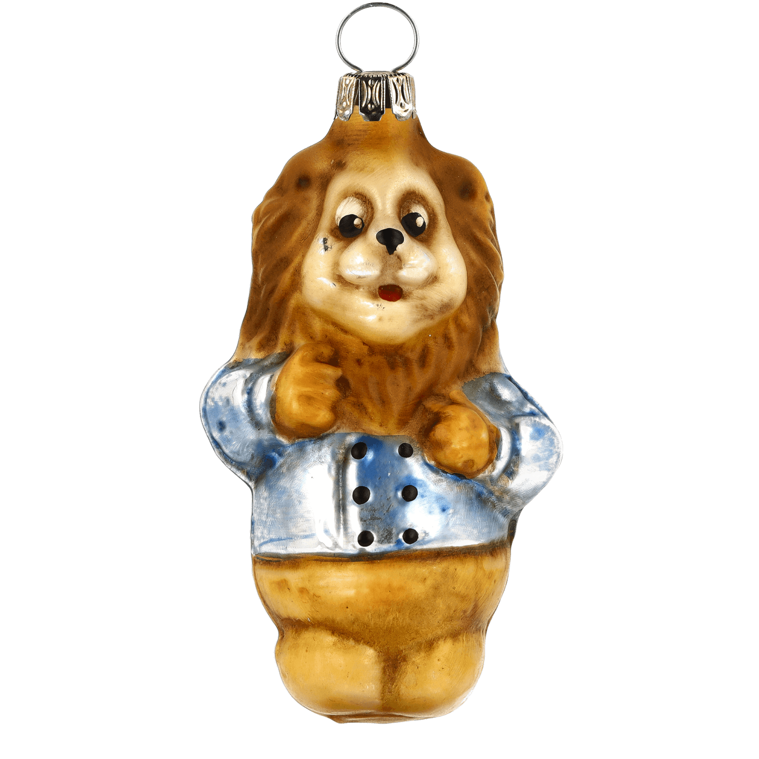 MAROLIN® - Glass ornament "Lion with jacket"