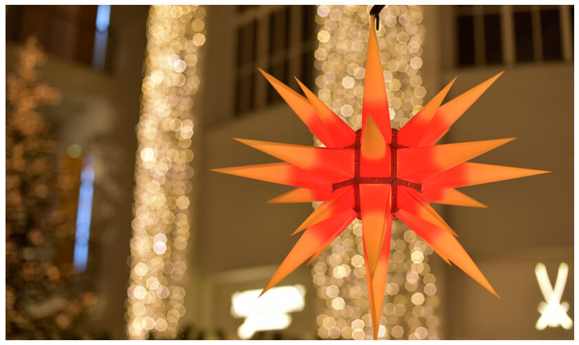 Herrnhuter paper Star lights